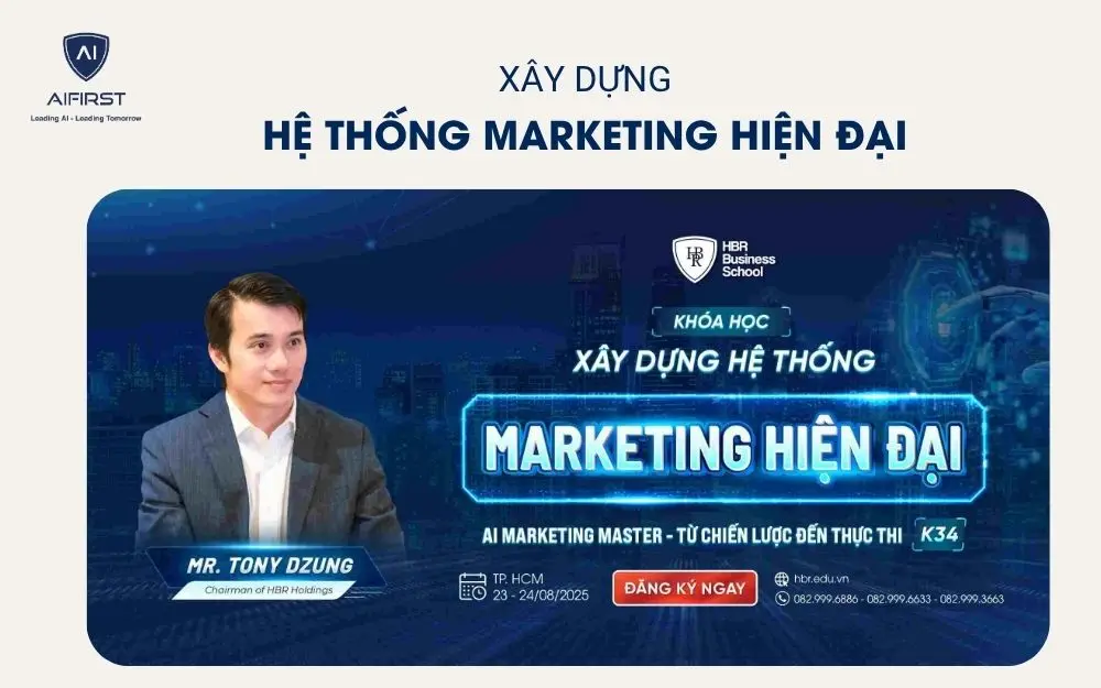 Khoá học “Xây dựng hệ thống Marketing hiện đại & AI Marketing Master”