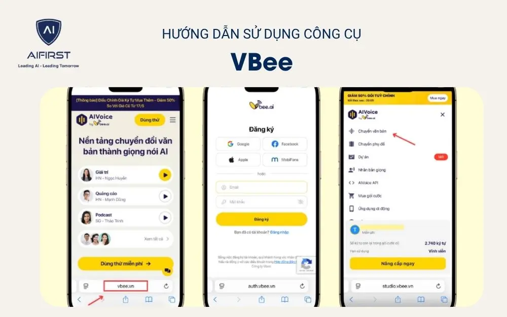 Nhấn mục “Chuyển văn bản”