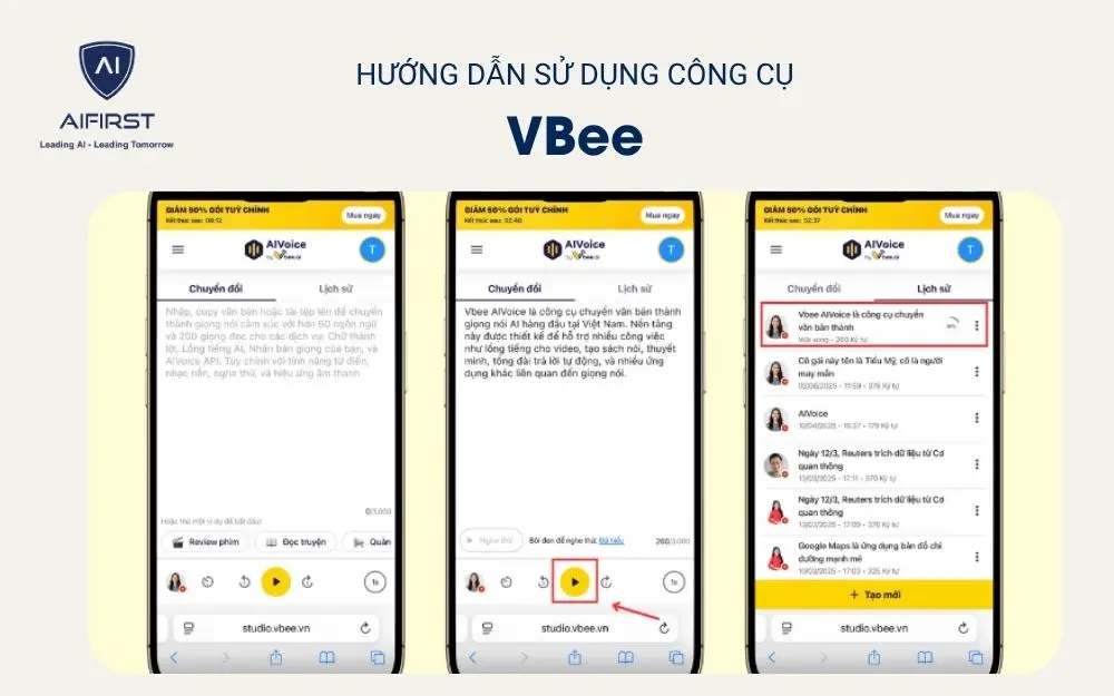 Nhập nội dung, chọn và chỉnh sửa