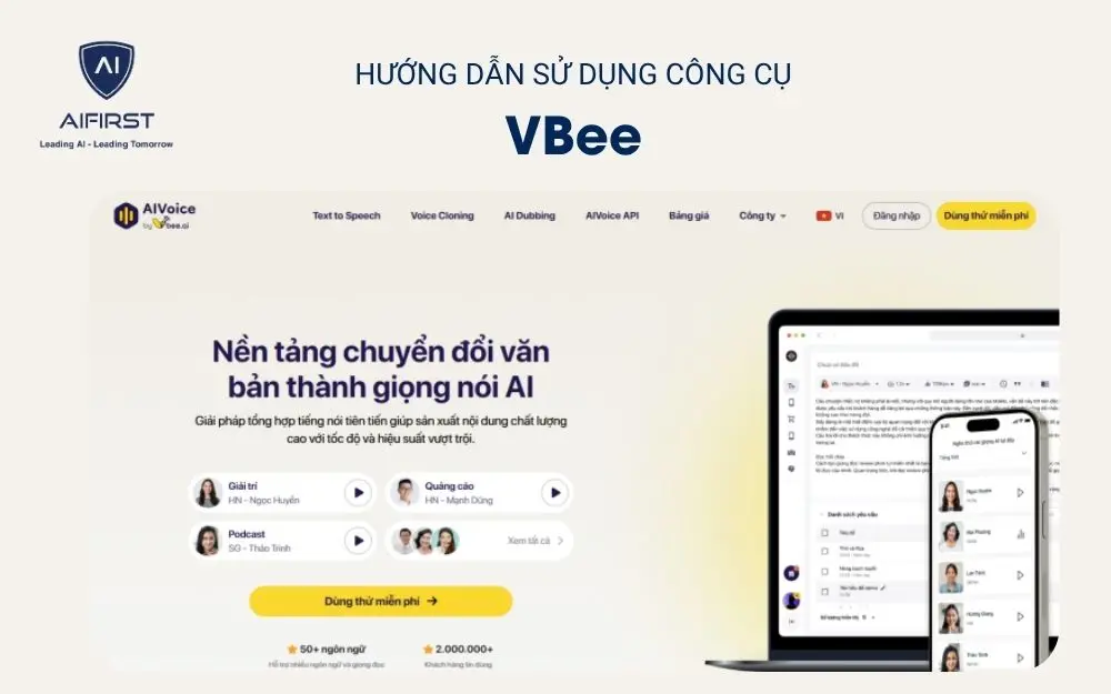 Mở trang chủ VBee