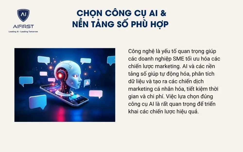 Chọn công cụ AI & nền tảng số phù hợp