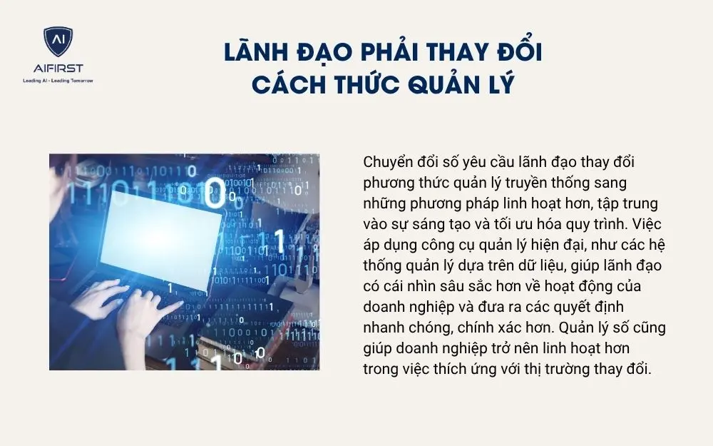 Lãnh đạo phải thay đổi cách thức quản lý