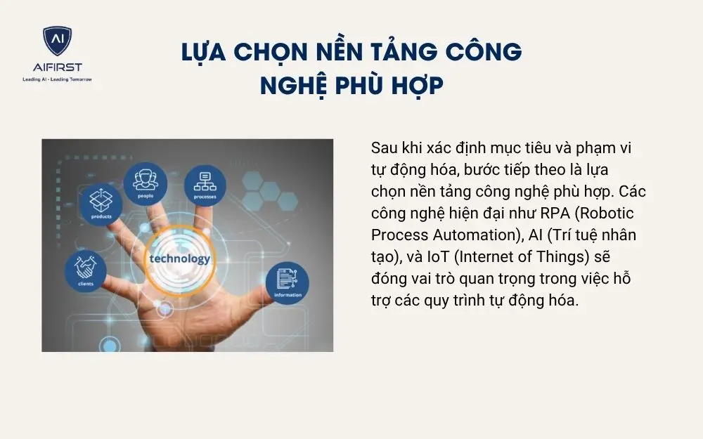 Lựa chọn nền tảng công nghệ phù hợp
