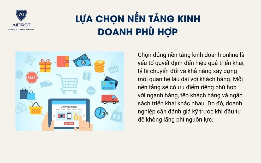 Lựa chọn nền tảng kinh doanh phù hợp