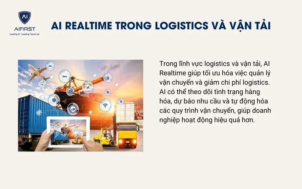 AI Realtime trong logistics và vận tải