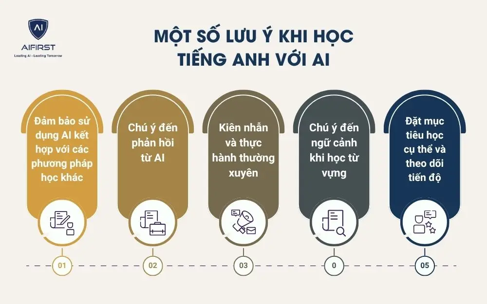 Một số lưu ý khi học tiếng Anh với AI