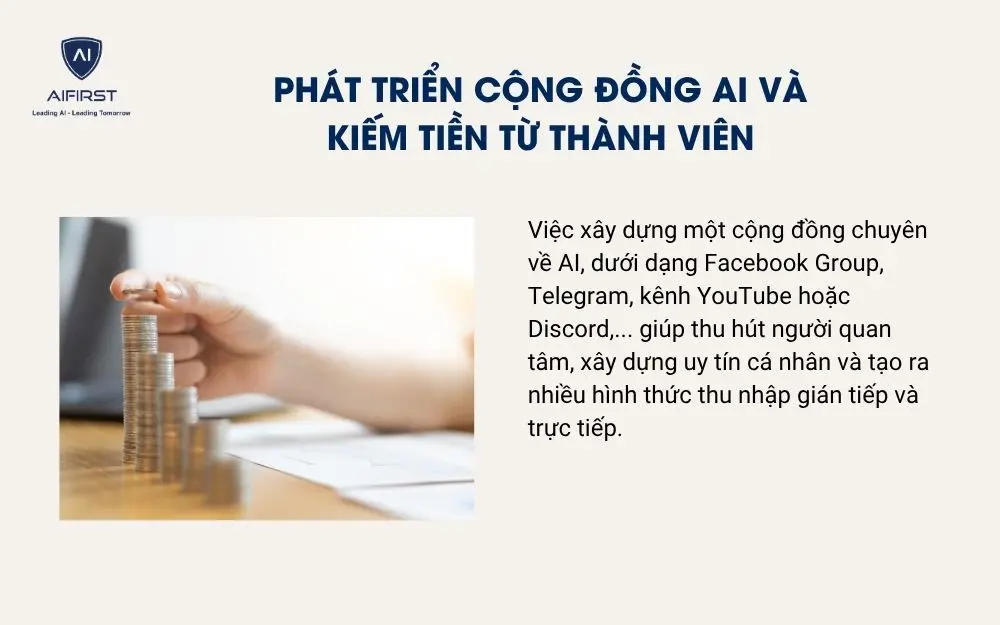 Phát triển cộng đồng AI và kiếm tiền từ thành viên