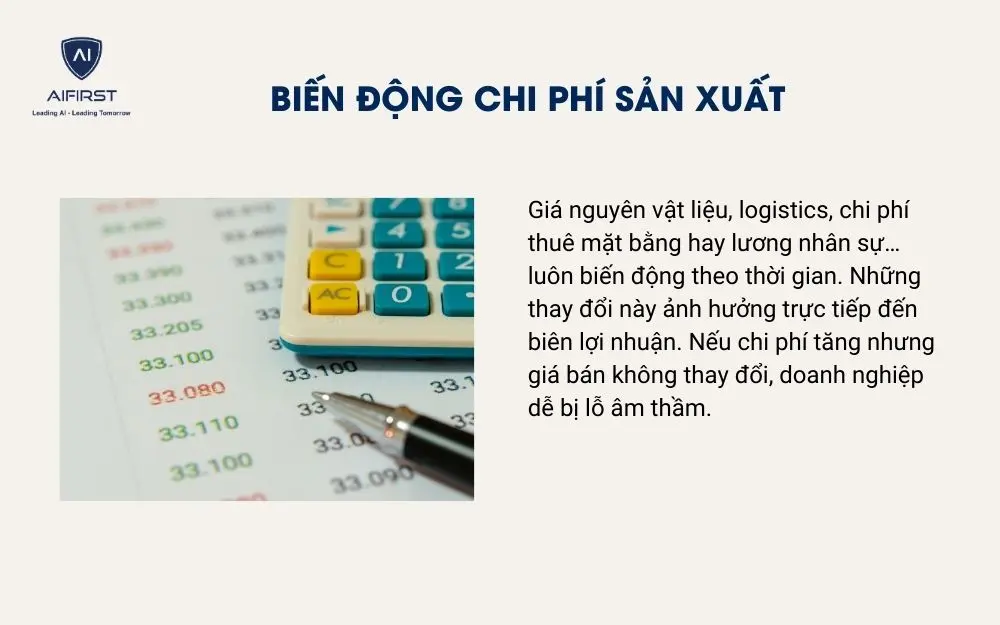 Biến động chi phí sản xuất