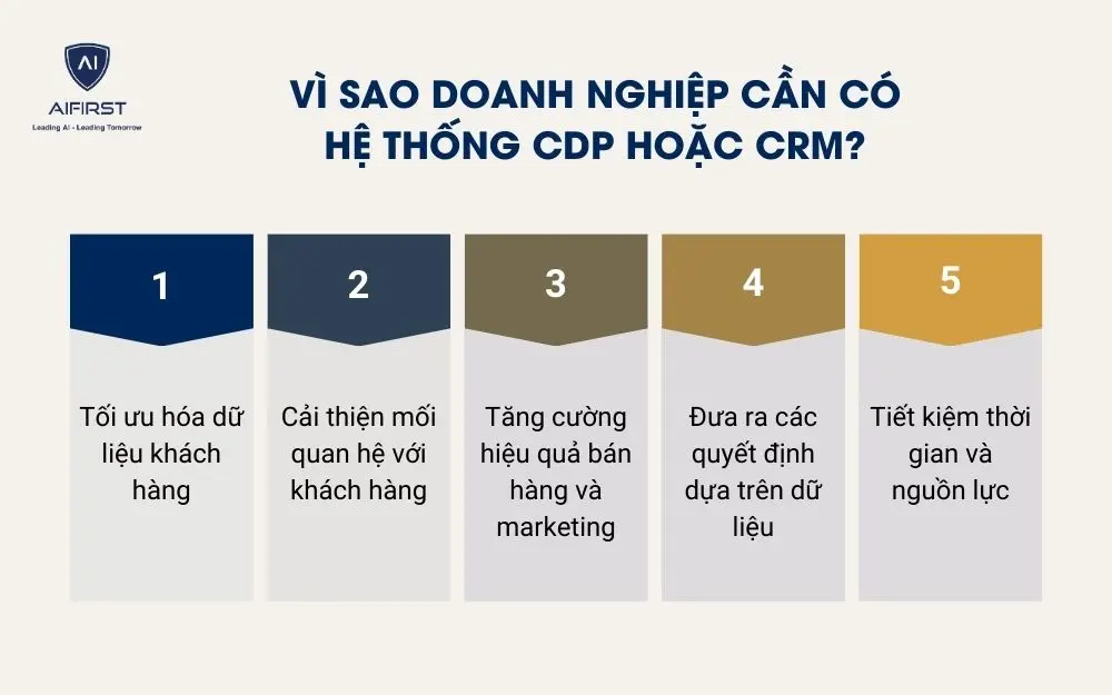 Vì sao doanh nghiệp cần có hệ thống CDP hoặc CRM?