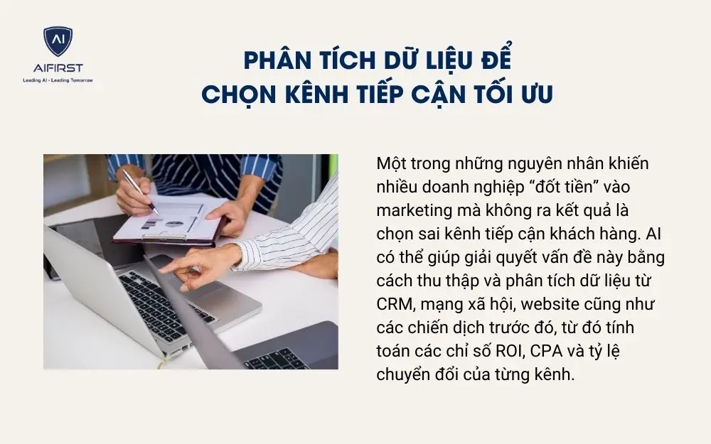 Phân tích dữ liệu để
chọn kênh tiếp cận tối ưu