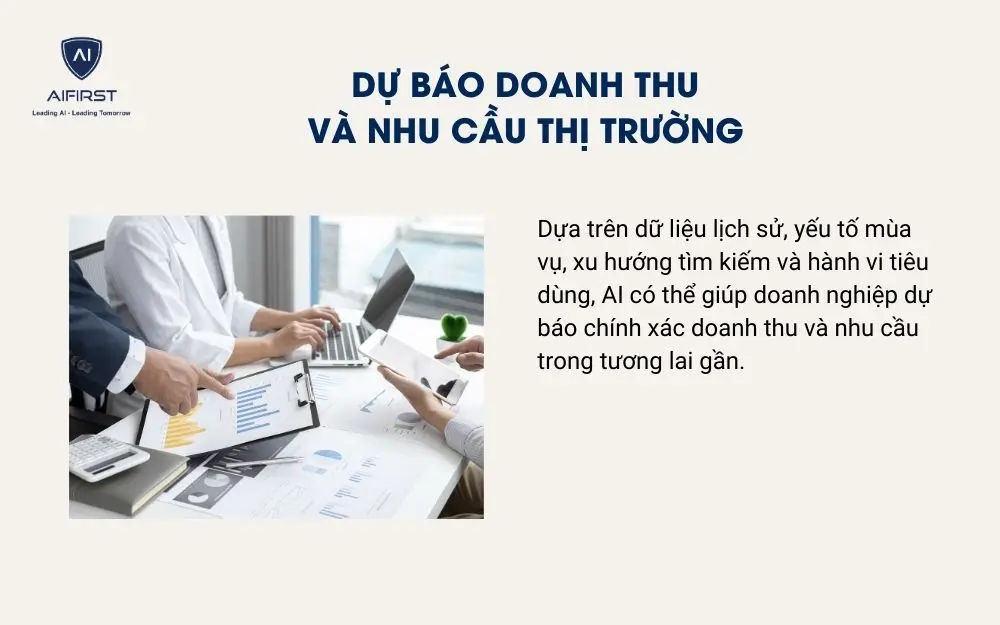Dự báo doanh thu
và nhu cầu thị trường
