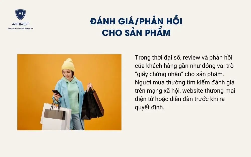 Đánh giá/Phản hồi cho sản phẩm