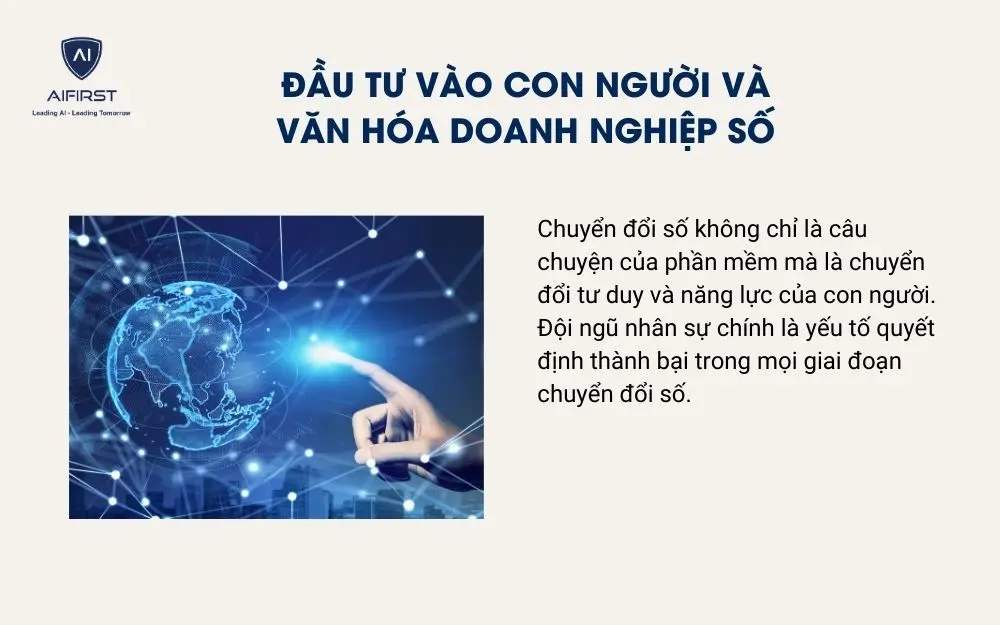 Đầu tư vào con người và văn hóa doanh nghiệp số