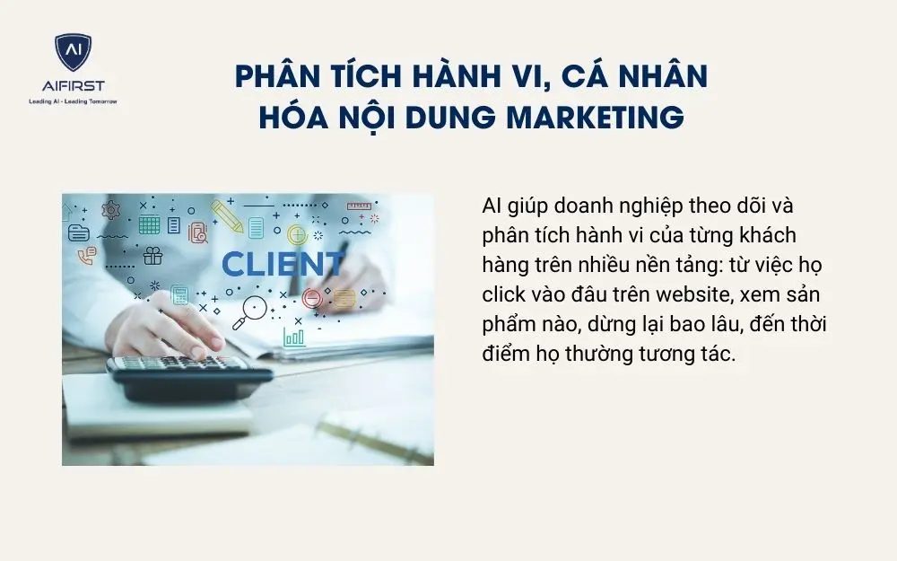 phân tích hành vi, cá nhân hóa nội dung marketing
