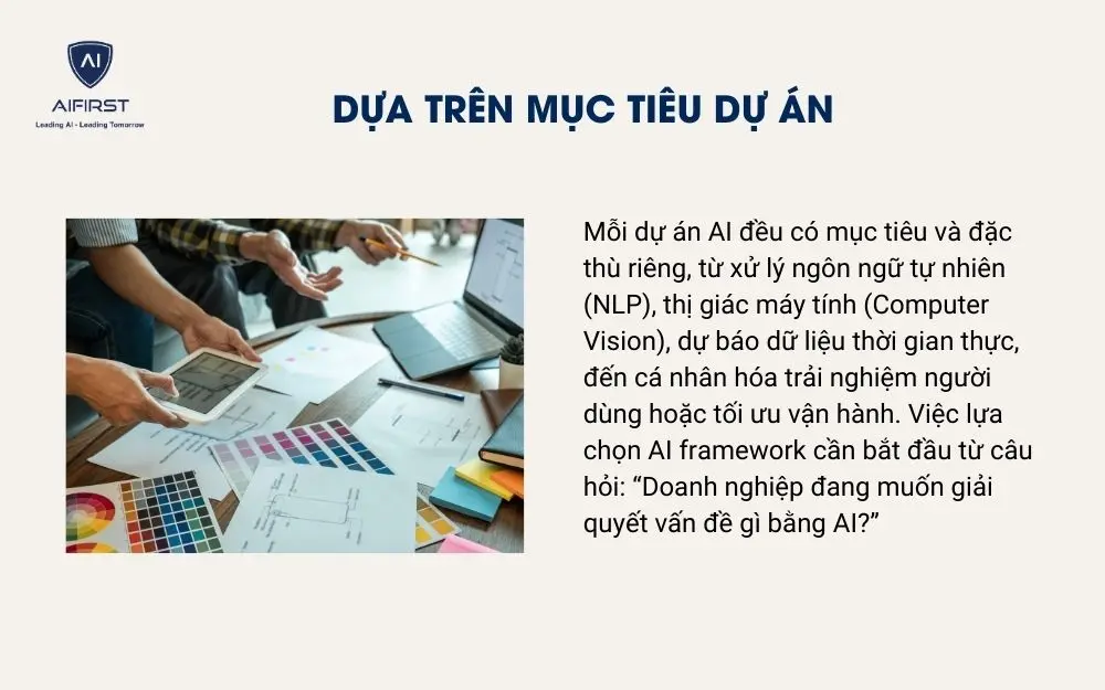Dựa trên mục tiêu dự án