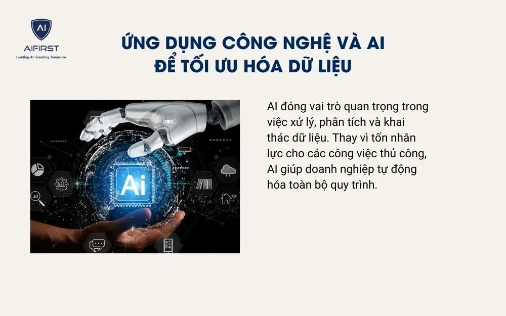 Ứng dụng công nghệ và AI để tối ưu hóa dữ liệu