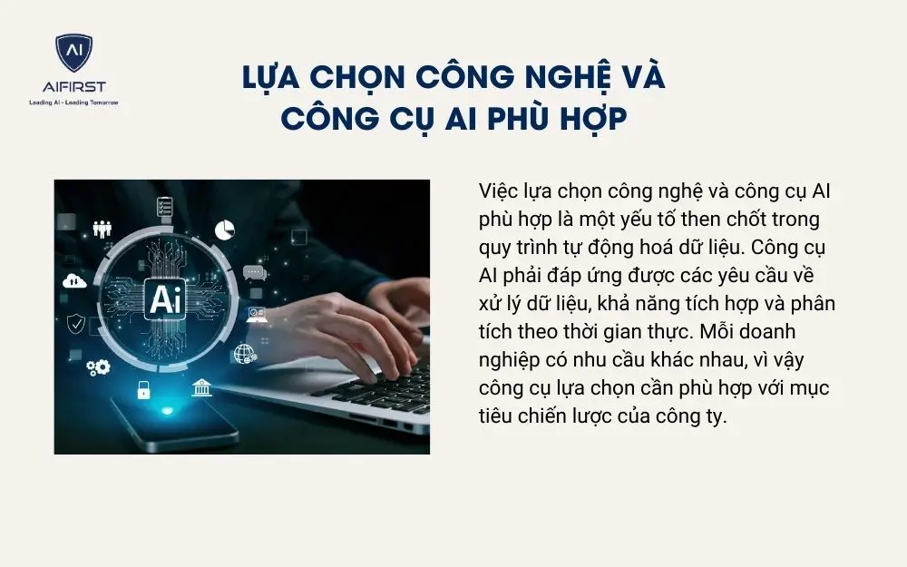 Lựa chọn công nghệ và công cụ AI phù hợp