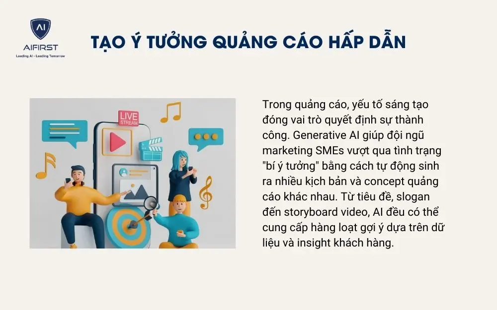 Tạo ý tưởng quảng cáo hấp dẫn