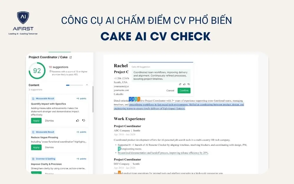 Cake AI CV Check