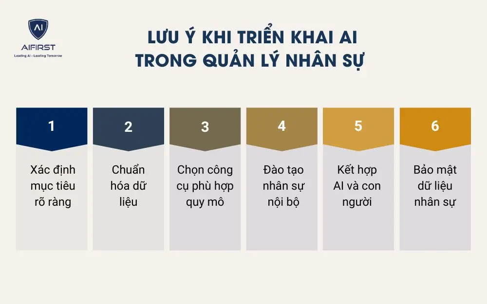 Lưu ý khi triển khai AI trong quản lý nhân sự