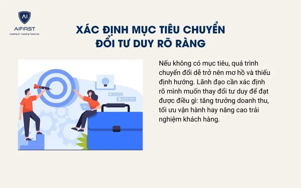 Xác định mục tiêu chuyển đổi tư duy rõ ràng