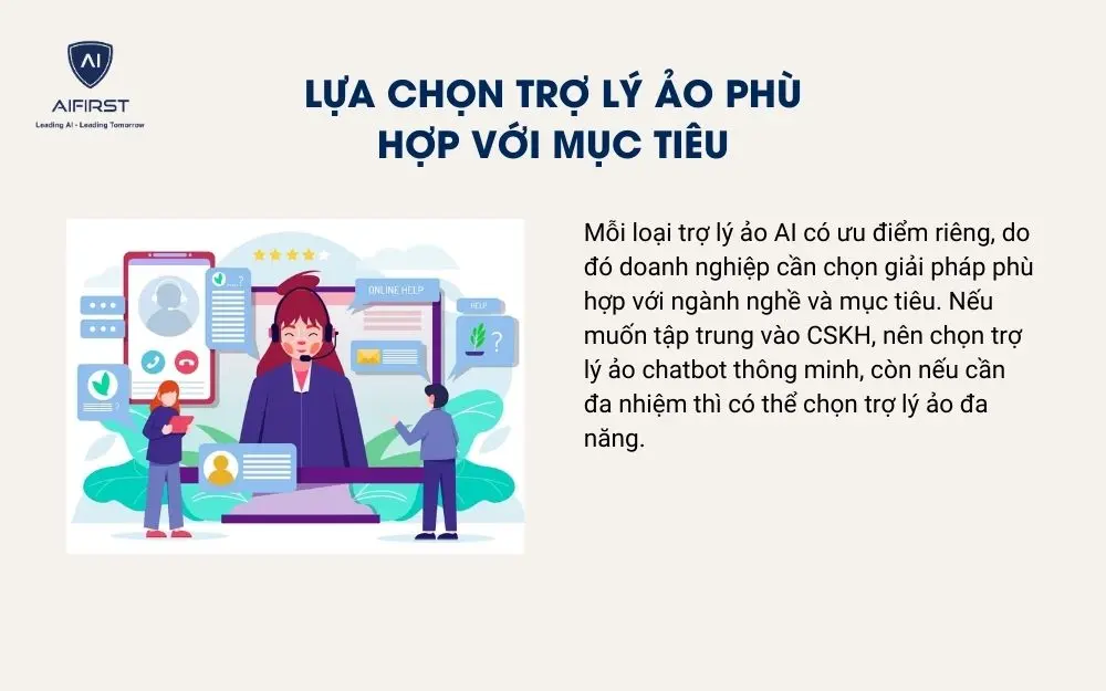 Lựa chọn trợ lý ảo phù hợp với mục tiêu