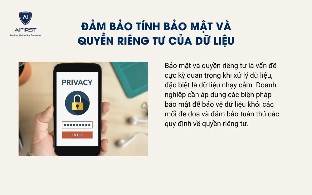 Đảm bảo tính bảo mật và quyền riêng tư của dữ liệu
