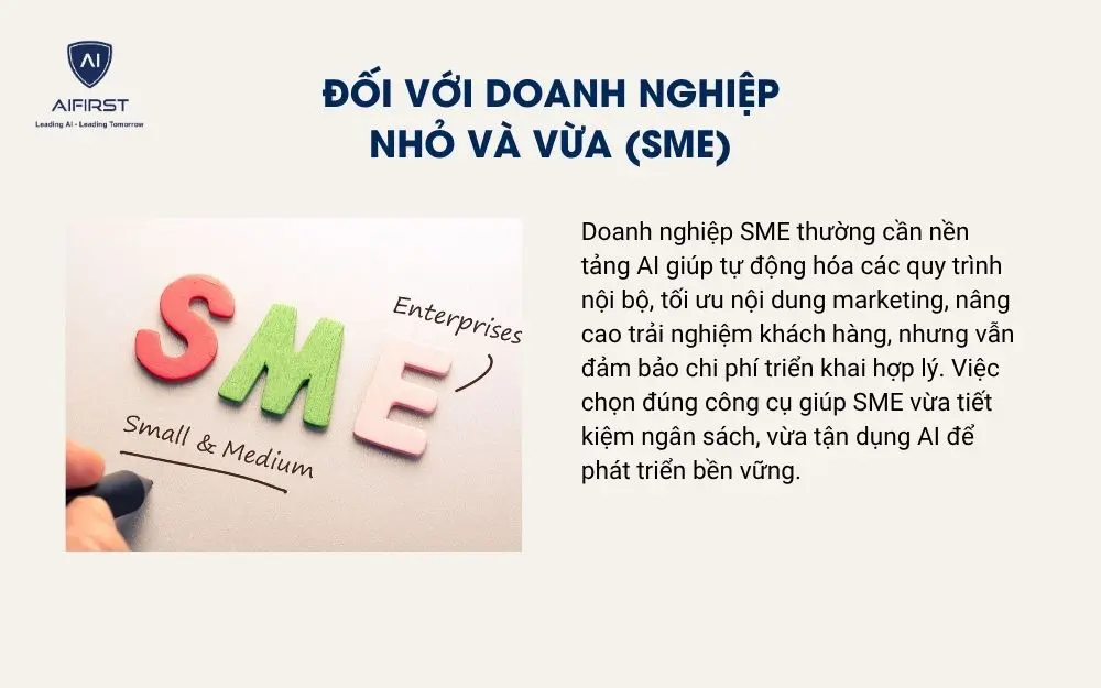 Đối với doanh nghiệp nhỏ và vừa (SME)
