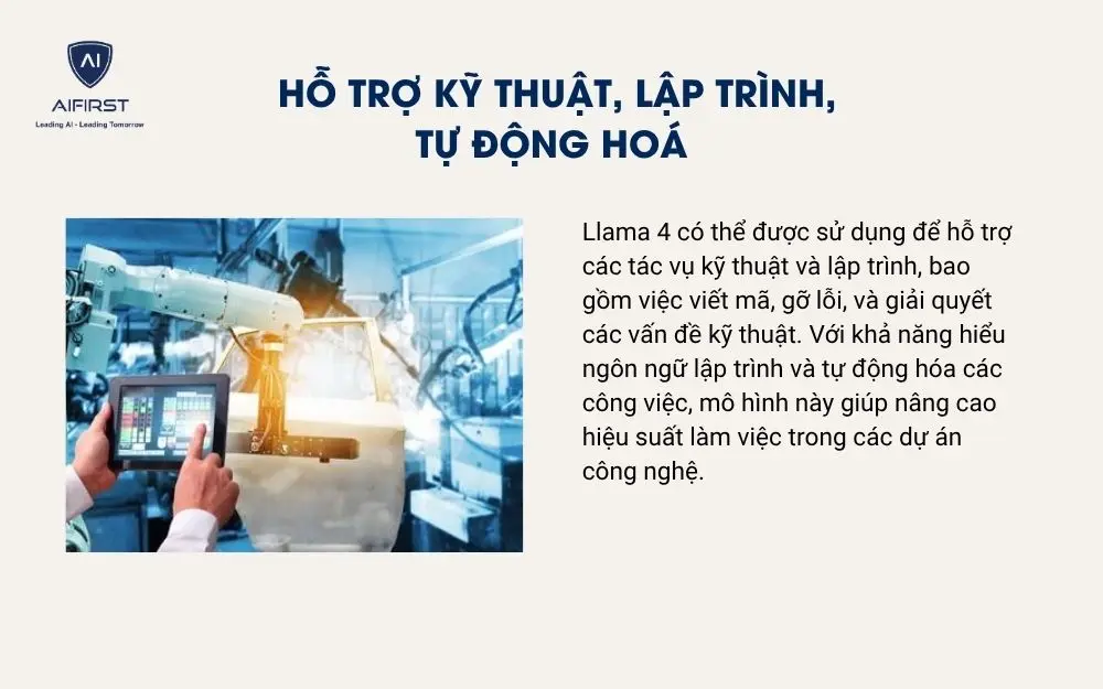 Hỗ trợ kỹ thuật, lập trình, tự động hoá