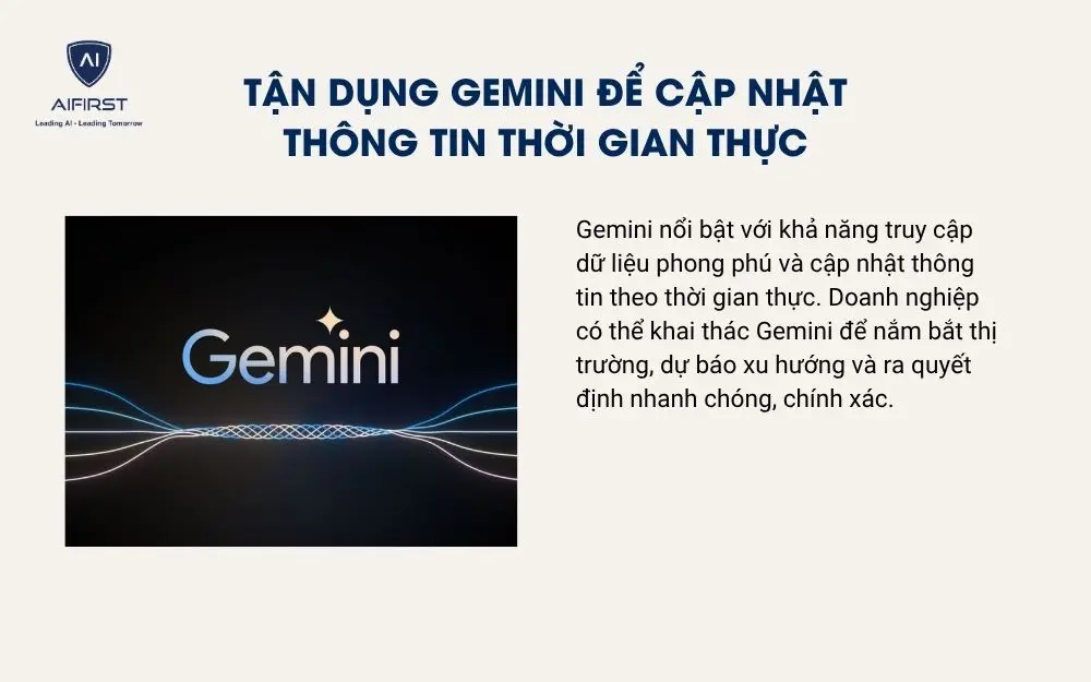 Tận dụng Gemini để cập nhật thông tin thời gian thực