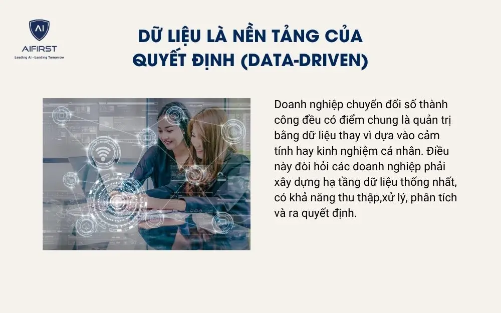 Dữ liệu là nền tảng của quyết định (Data-driven)