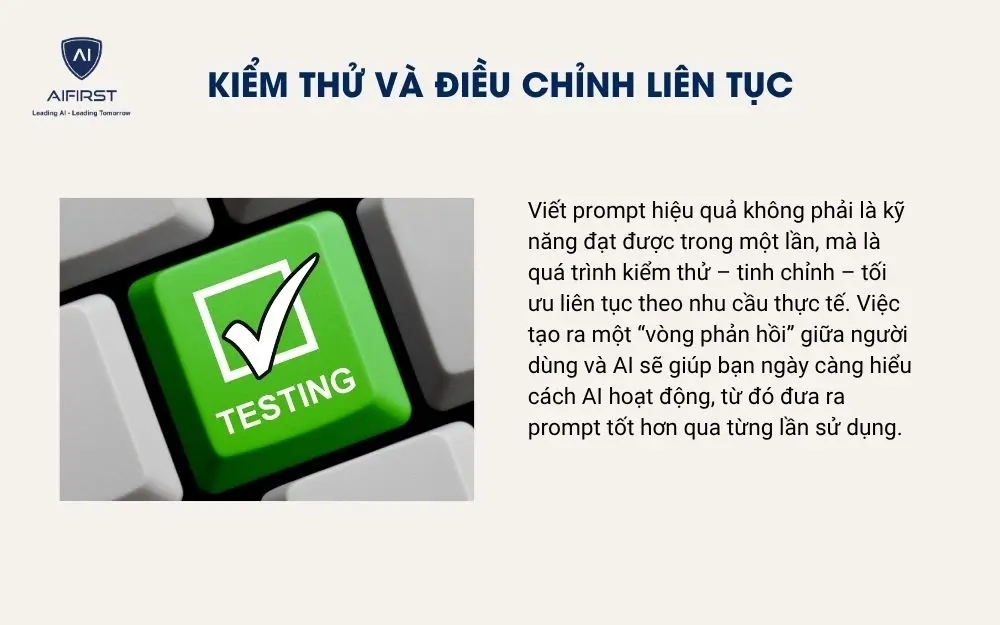 Kiểm thử và điều chỉnh liên tục
