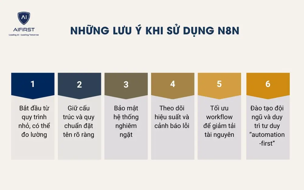 Những lưu ý khi sử dụng n8n