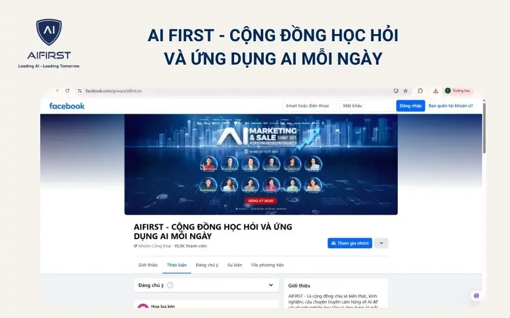 Cộng đồng AI First học hỏi và ứng dụng AI mỗi ngày