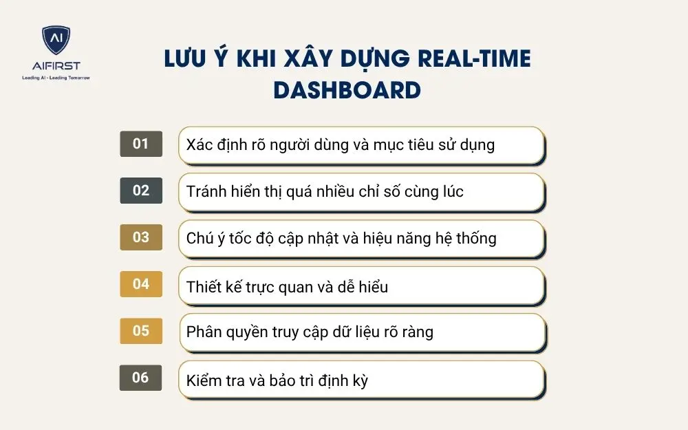 Lưu ý khi xây dựng Real-time dashboard