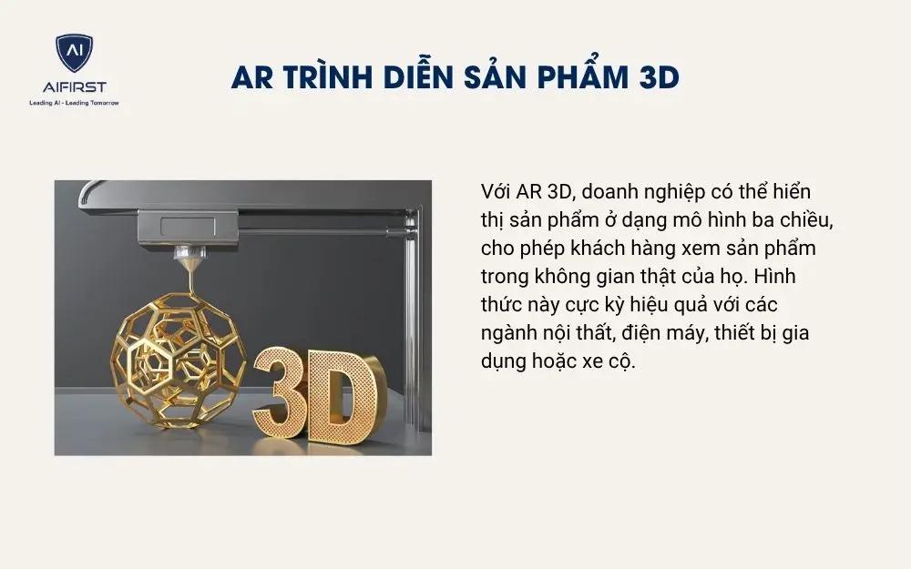AR trình diễn sản phẩm 3D