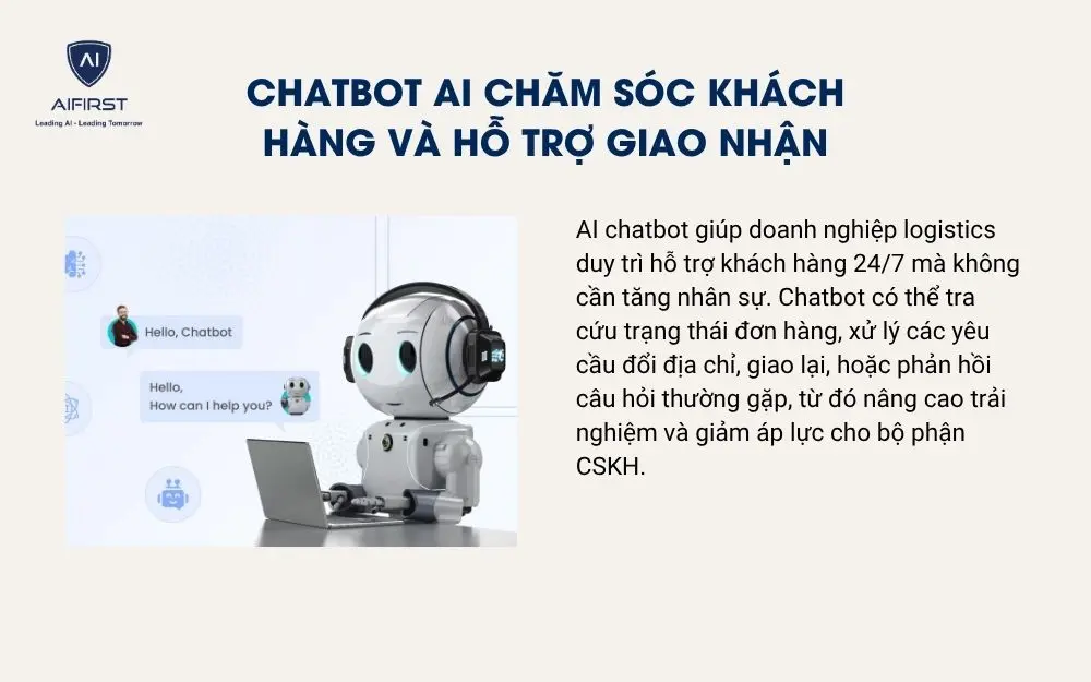 Chatbot AI chăm sóc khách hàng và hỗ trợ giao nhận