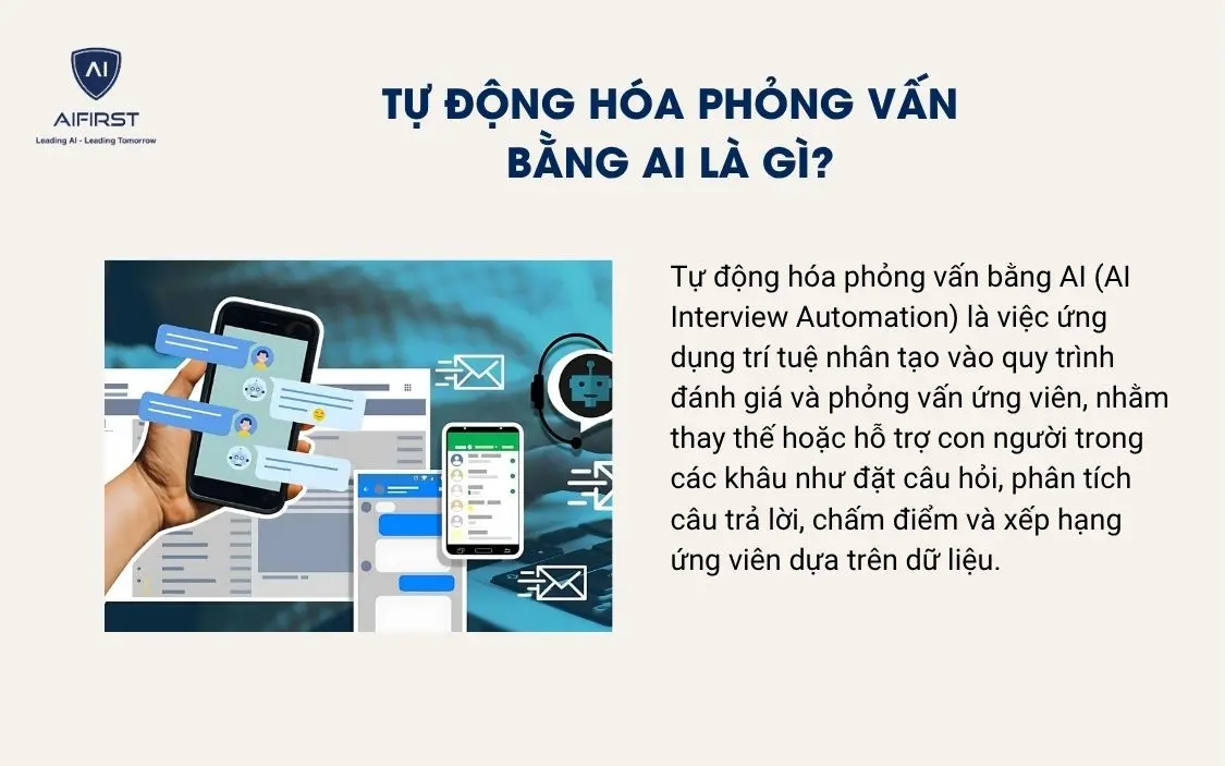 Tự động h&oacute;a phỏng vấn bằng AI l&agrave; g&igrave;?
