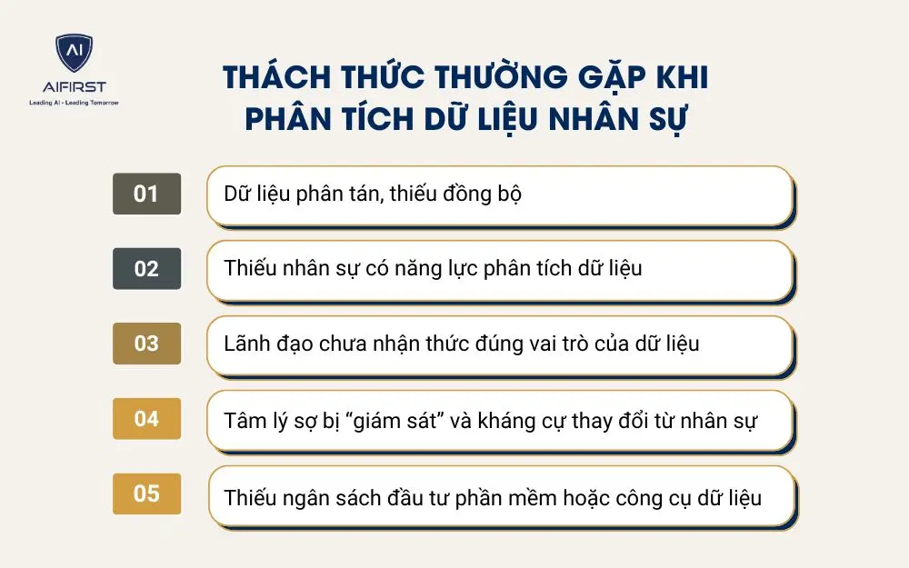 Thách thức thường gặp khi phân tích dữ liệu nhân sự