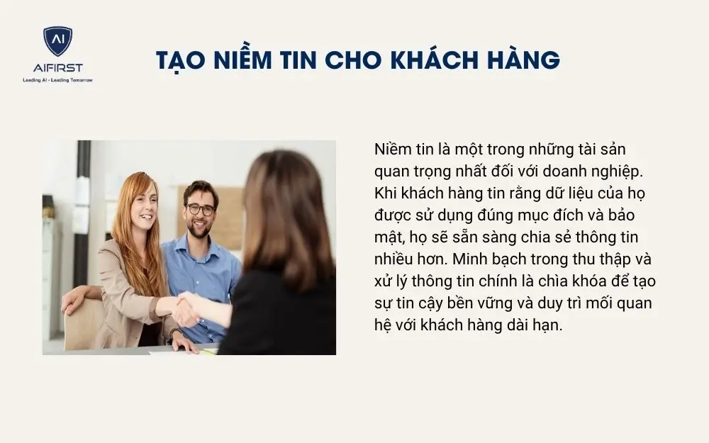 Tạo niềm tin cho kh&aacute;ch h&agrave;ng