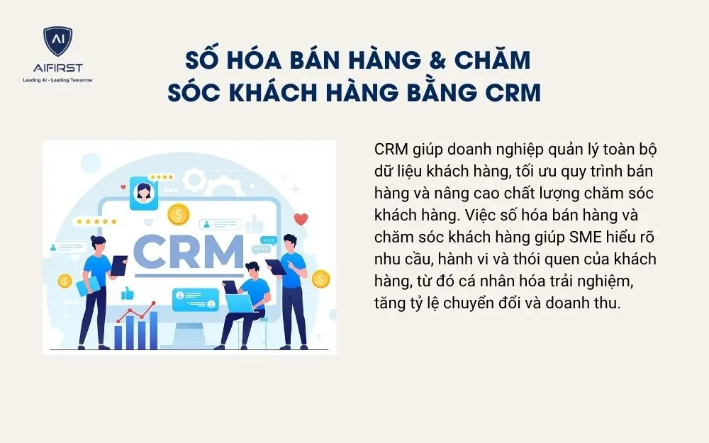 Số h&oacute;a b&aacute;n h&agrave;ng & chăm s&oacute;c kh&aacute;ch h&agrave;ng bằng CRM