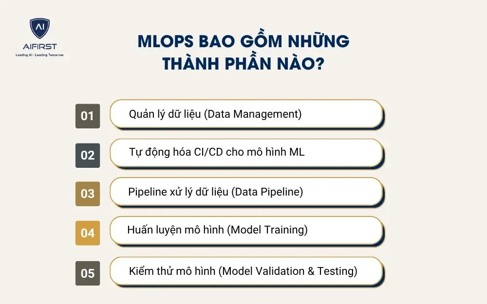 MLOps bao gồm những th&agrave;nh phần n&agrave;o?