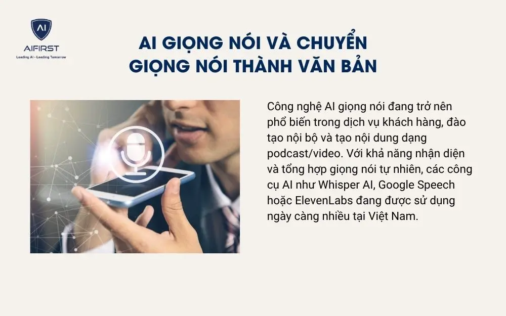 AI giọng nói và chuyển giọng nói thành văn bản