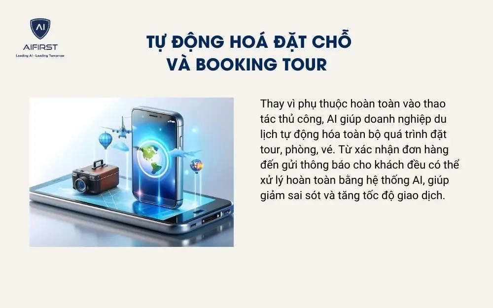 Tự động ho&aacute; đặt chỗ v&agrave; booking tour