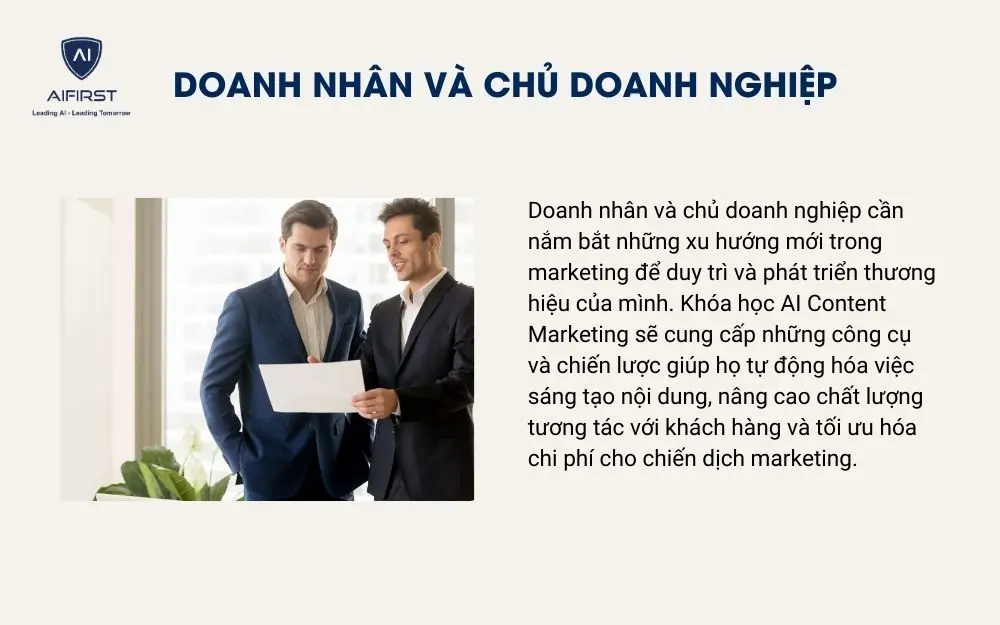 Doanh Nh&acirc;n v&agrave; chủ doanh nghiệp