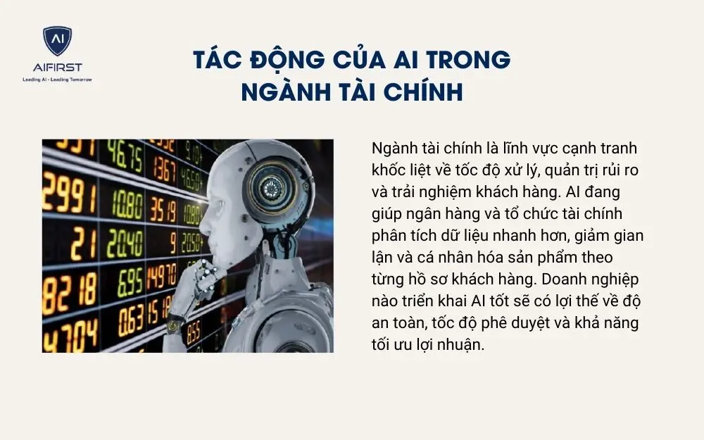T&aacute;c động của AI trong ng&agrave;nh t&agrave;i ch&iacute;nh