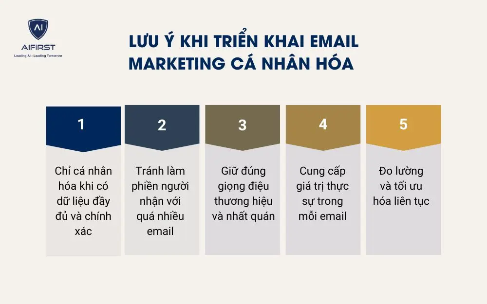 Lưu &yacute; khi triển khai email marketing c&aacute; nh&acirc;n h&oacute;a&nbsp;