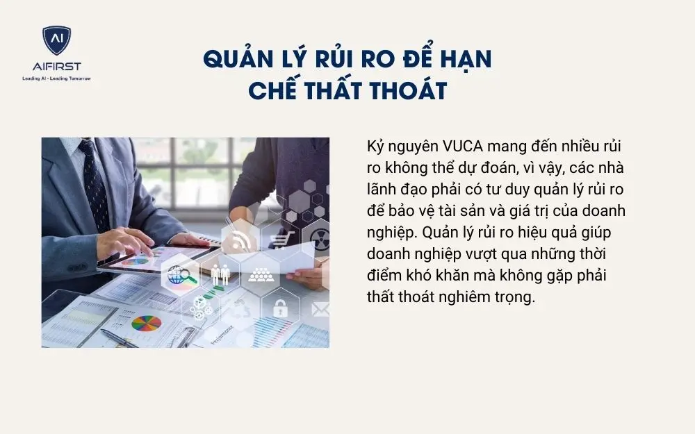 Quản l&yacute; rủi ro để hạn chế thất tho&aacute;t