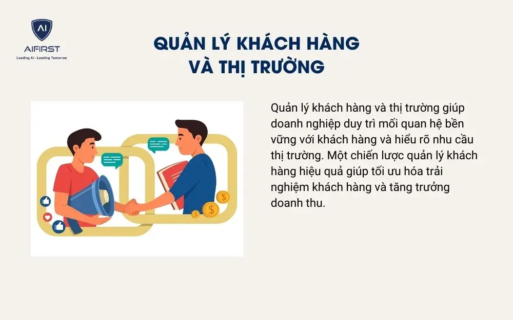 Quản l&yacute; kh&aacute;ch h&agrave;ng v&agrave; thị trường