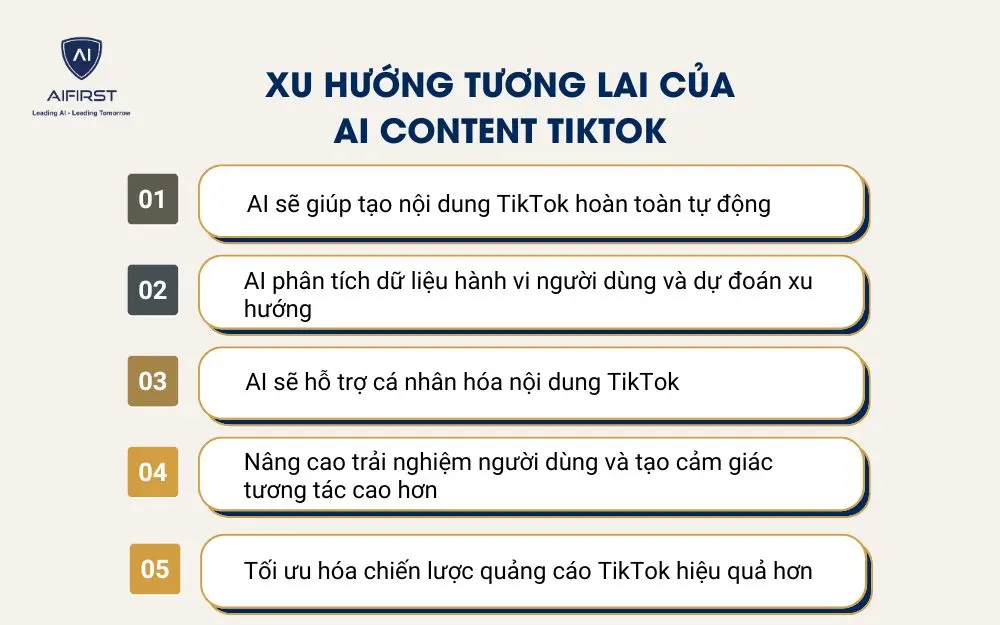 Xu hướng tương lai của AI content Tiktok